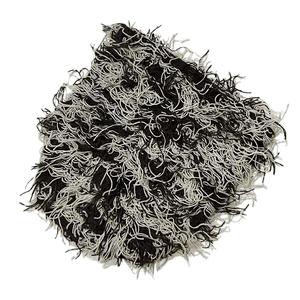 Unisex Black White Acrylic Knit Beanie Hat Hand Knitted Casual <b>Winter</b> <b>Cap</b> for Adults 54-56CM - Product Image 1