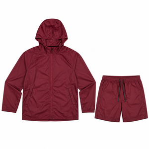 WESTMARK APPAREL INDUSTRY Conjunto de Chaqueta Cortavientos Personalizada para Hombre, Otoño, Alta Calidad, Dos Piezas, Traje Deportivo con Cremallera, Ligero, 100% - Product Image 1
