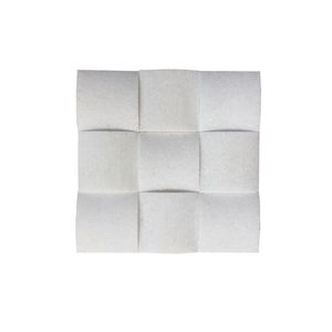 Square White Dome Marble <b>Mosaic</b> Tile 15mm Thick Water Resistant Eco-Friendly 5 Year Warranty Modern Interior Wall Graphic Design - Product Image 6
