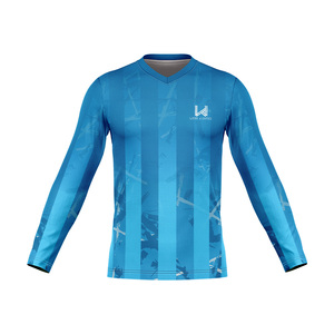 Camiseta Deportiva Casual para Hombre, Personalizada, de Secado Rápido, Manga Larga, Cuello en V, Diseño Sólido, Transpirable, Ecológica, con Logotipo Frontal - Product Image 4