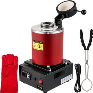 1750W digitale elettrico forno fusorio 3KG capacità oro fonderia W/grafite crogiolo per gioielli metalli preziosi raffinazione per - Product Image 1