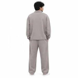 Sudadera con capucha extragrande para hombre, de felpa francesa, tipo polo, con logo bordado, informal, de manga larga, tipo jersey, para venta al por mayor - Product Image 3