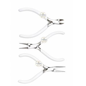 Lot de 3 outils de fabrication de bijoux : pinces à bec rond, pinces à chaîne et coupe-fils pour la réparation de bijoux et le gainage de fils - Product Image 3