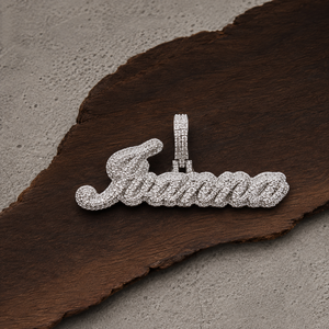 Colgante de Letra Personalizado con Incrustaciones de Moissanita, Plata de Ley, Estilo Hip Hop, Venta al por Mayor - Product Image 2