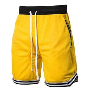 Pantalones Cortos Deportivos Casuales para Hombre, para Correr y Baloncesto, con Malla, Cintura Baja, Antiarrugas, Transpirables, Estampados, con Bolsillos con Cremallera - Product Image 4