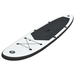 Ensemble de planche à pagaie gonflable noir et blanc avec accessoires - Product Image 2