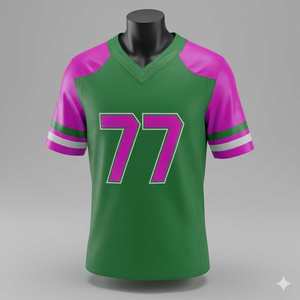 Jersey de Fútbol Americano Personalizado Sublimado, de Manga Corta, con Patrón Sólido, Tallas Grandes, Nombre y Número del Equipo, para Hombre, Superventas - Product Image 1