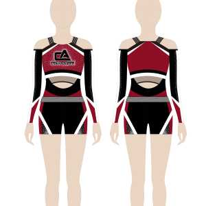 Uniformes de cheerleading sur mesure de haute qualité en gros, tenues sexy de cheerleader avec design en strass - Product Image 6