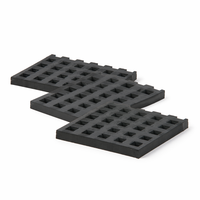 Tapis d'isolation anti-vibrations en caoutchouc alvéolé sur mesure pour systèmes CVC, tapis amortisseur multi-usages pour bases de machines