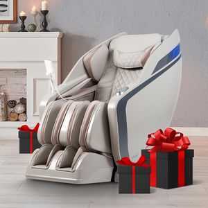 Sillón de Masaje Plegable Moderno de Gravedad Cero para Todo el Cuerpo con Reclinación, Calefacción, Bluetooth, Shiatsu y Control por Voz Inteligente - Product Image 1