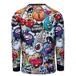 Vêtements de vélo de montagne Shan Apparel en gros, imprimés par transfert thermique, coupe-vent, respirants, % polyester, manches longues, maillot de vélo - Product Image 4