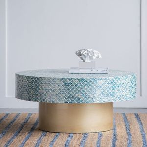 Handcrafted <b>Pine</b> MDF Bone Inlay <b>Coffee</b> <b>Table</b> Designer Luxury Modern Eco-Friendly Waterproof Living Room Furniture Decorative - Product Image 2