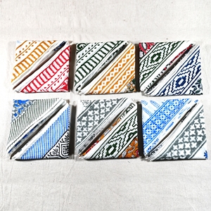 Bandana carré en coton fait main à motifs floraux, imprimé à la main, respirant, foulard d'été, artisanat indien, foulard décontracté - Product Image 3