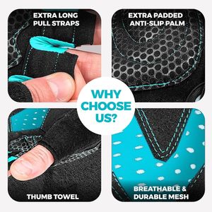 Comfortable Gym <b>Gloves</b> with Enhanced Grip for Safety – <b>Weight</b> Lifting Protection with Wrist Wraps Support for Performance Boost - Product Image 4