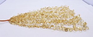 Cuentas de Citrino Natural Amarillo AAA, Forma de Pera Facetada, de 5x7 a 7x10 mm, Hilo de 16 Pulgadas, Calidad Premium - Product Image 4