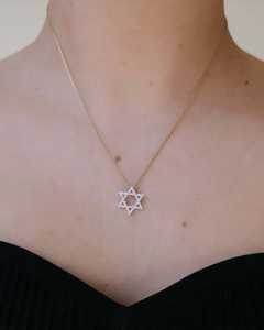 Diamond Star <b>Pendant</b> Necklace 16In Length Custom 14K 18K <b>Solid</b> <b>Gold</b> Round Lab Grown Minimalist Dainty Layering Jewelry Wholesale - Product Image 6