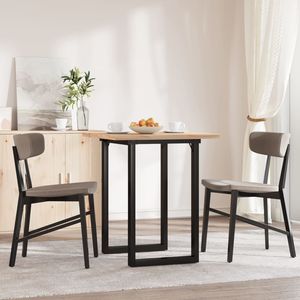 Mesa de comedor con estructura en O de madera maciza de pino y acero, 23,6 x 23,6 x 29,7 pulgadas - Product Image 3