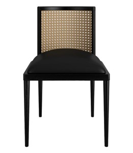 Ensemble de salle à manger scandinave moderne en bois, table rectangulaire avec chaises à dossier en rotin pour la salle à manger à domicile - Product Image 4