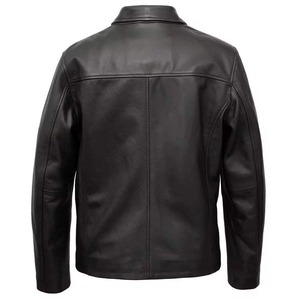 New Arrival Men's Casual Zipper Style Leather <b>Jackets</b> Slim Fit Top Quality Men Genuine Leather <b>Jacket</b> for Man - Product Image 2