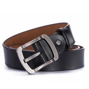 Ceinture en cuir de vachette véritable vintage pour homme avec boucle à ardillon en alliage, motif floral imperméable, pour jeans et tenues décontractées - Product Image 3