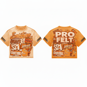 Camiseta Corta de Algodón 100% con Hombros Caídos, Diseño de Logotipo Personalizado, Nueva Colección, Estilo Urbano Moderno, Impresión Puff, MOQ Bajo - Product Image 5