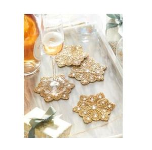 Top Seller Elegant Round Shape Embroidery <b>Beaded</b> <b>Coaster</b> Latest Piece Manufacturer And Supplier <b>Beaded</b> <b>Coaster</b> Table Decorate - Product Image 1