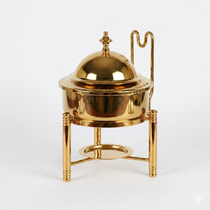Luxury Stainless Steel Chafing Dish Buffet Server Round Food Warmer with Lid Durable Non-Stick Hotel Catering Serving <b>Set</b> - Product Image 4
