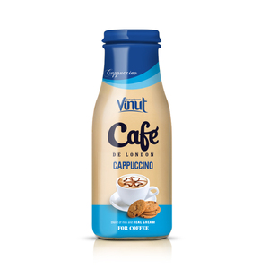 เครื่องดื่มลาเต้กาแฟ บรรจุขวดแก้ว 280 มล. พรีเมียม พร้อมดื่ม ยี่ห้อ VINUT สำหรับผู้ค้าส่ง ผู้นำเข้า และธุรกิจโฮเรก้า - Product Image 3