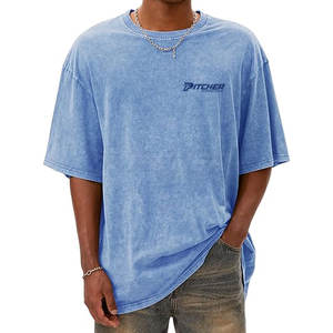 Camiseta de Moda Simple con Lavado Ácido para Hombre, Estilo Inspirado, Algodón Suave, Atuendo Diario Informal - Product Image 5