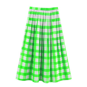 Womens 100% Polyester Plaid Knee-Length A-Line <b>Skirt</b> Pakistan Made Yarn Dyed Spring Breathable Comfortable Custom Logo Casual - Product Image 3