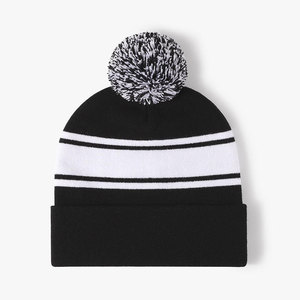 Bonnet unisexe en tricot côtelé de couleur unie, 100 % polyester, pour l'hiver, décontracté, pour l'extérieur, ajustable pour enfants - Product Image 6