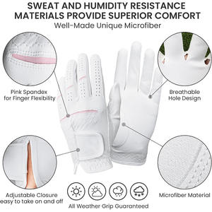 Gants de golf pour femmes, lot de 1, gant pour main gauche pour golfeur droitier, adhérence par tous les temps (humide, chaud, frais, pluie) - Product Image 2