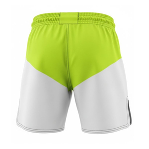 Pantalones Cortos de Boxeo MMA de Alto Rendimiento, Elásticos, de Secado Rápido, Transpirables, Ligeros, 100% Algodón, con Aberturas Laterales, Verde Lima, Blanco, Unisex - Product Image 2