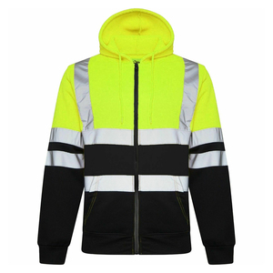 Custom High Visibility ANSI Class 3 100% Polyester Reflective <b>LED</b> Flash Water Proof Safety Hoodies for Men Factory Stocked - Product Image 6