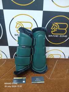 BRAND ZONE Bottes équestres en cuir verni pour chevaux, protections de tendons 8MM en néoprène et fausse fourrure, durables et confortables - Product Image 3