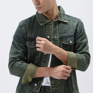 OEM Mens Denim Jean <b>Jacket</b> Casual Outwear Fall <b>Jacket</b> Denim Button up Coat Oversize Denim <b>Jacket</b> for Men acidwash fashion casual - Product Image 1