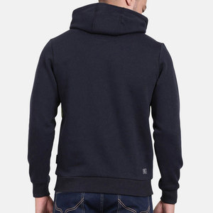 Herren Farbblock-Kapuzenpullover Regular Fit Gestrickter Lässiger Winter-Hoodie mit Tasche Einfarbiger Pullover Vintage-Design Individuelles Logo - Product Image 5