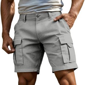 Mens Gym Wear Shorts Designed for Strength Training Cardio Workouts Breathable Quick Dry Canvas <b>Knee</b>-Length Shorts - Product Image 6