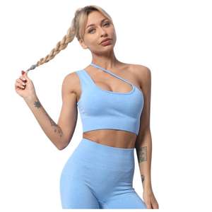 Top Deportivo Profesional para Gimnasio, Ropa Deportiva de un Solo Hombro para Mujer, Ropa de Yoga para Gimnasio, Sujetador Deportivo con Relleno y Push-Up - Product Image 6