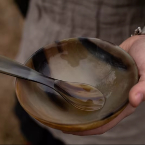 Authentic Handmade <b>Vintage</b> Water Buffalo Horn Bowl Exotic Indian Art Natural Party Customizable Dishwasher <b>Safe</b> Food Contact - Product Image 1