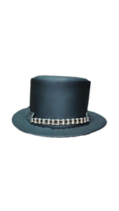 HS Party Style Top <b>Hat</b> With Metal Chain <b>Band</b> Unisex Adult Party <b>Hat</b> Four Seasons Wear - Product Image 2