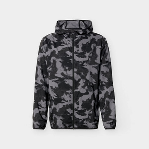 Wholesale Men's Camouflage Print Hooded Soft Shell <b>Jacket</b> Zip Front Water Resistant Regular Fit All Seasons Outdoor Wear - Product Image 5