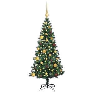 Sapin de Noël artificiel pré-éclairé vert de 59,06 pouces en PVC et métal - Product Image 3