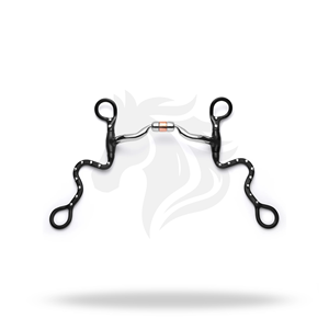 S SHANK CAPSULE ARGENT POINTILLÉE CURB PLEINE TAILLE CHEVAL BIT POUR LE CONTRÔLE DE L'ÉQUITATION - Product Image 1