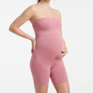 Shorts de maternité moulants de haute qualité pour femmes, shorts de compression pour l'hôpital, shorts d'allaitement 100% polyester pour femmes - Product Image 6