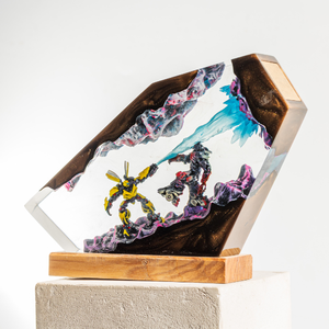 Lamp custom resin, Anime Resin Lamp,LED <b>Night</b> <b>Light</b>, handmade gift, art deco diorama lamp, personalized gift, Anime epoxy lamp - Product Image 2