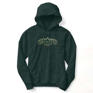 Sweat à capuche polaire unisexe Solid Park City Utah Ski, motif montagne, chaud, pour l'hiver, le sport en plein air et le streetwear - Product Image 1