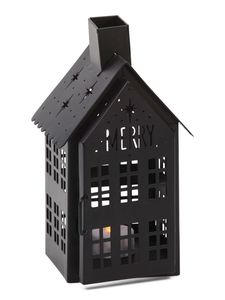โคมไฟรูปทรงบ้านโลหะพร้อมช่องหน้าต่าง งานฝีมือตกแต่งสไตล์ดั้งเดิม - Product Image 4