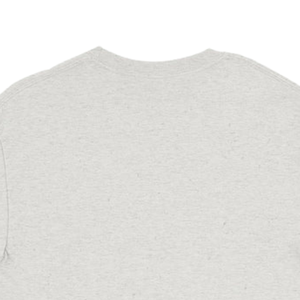 T-shirt unisexe à manches longues gris chiné avec broderie graphique, col rond, décontracté, en mélange de coton, pour le quotidien - Product Image 4