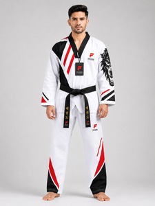 Uniforme de taekwondo cómodo con costuras reforzadas, tela ligera y calidad confiable para practicantes activos. - Product Image 1